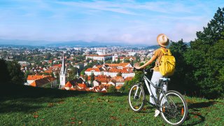 Ljubljana European capital- tailor-made trips by bike Slovenia Europe