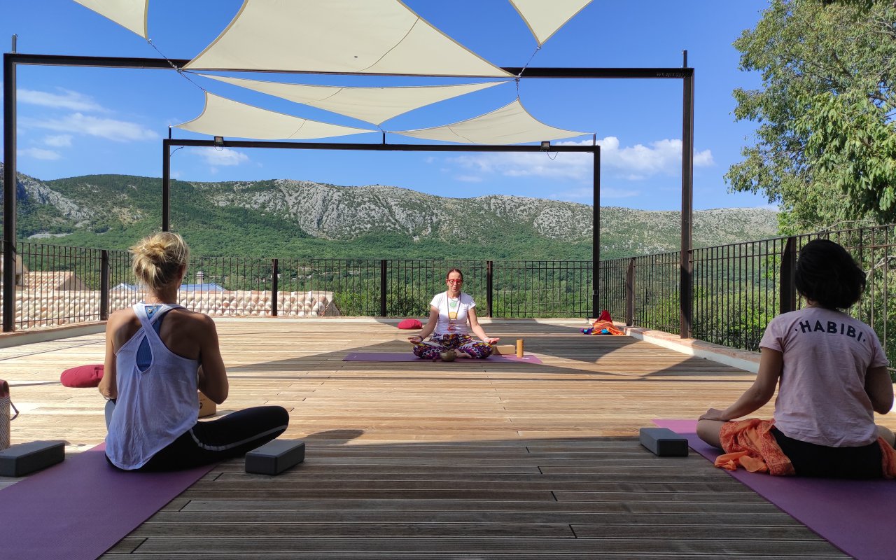 Yoga in Hotel Balatura Croatia - travel with Terra balka